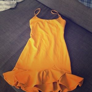 Hello Molly Mustard Colored Dress